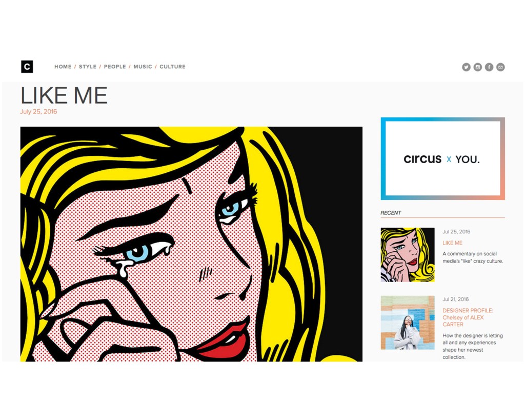 “Like Me” Circus&nbsp;Magazine